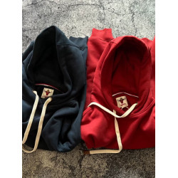 阿美哢嘰重磅600g加絨保暖秋冬純色水洗復古連帽寬鬆套頭衛衣帽衫