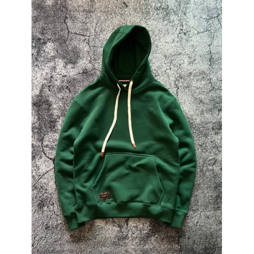 阿美哢嘰重磅600g加絨保暖秋冬純色水洗復古連帽寬鬆套頭衛衣帽衫