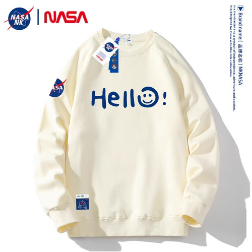 nasa官方旗艦圓領衛衣男女款秋冬季美式潮牌重磅大碼寬鬆白色上衣 nasa官方旗艦圓領衛衣男女款秋冬季美式潮牌重磅大碼寬鬆白色上衣