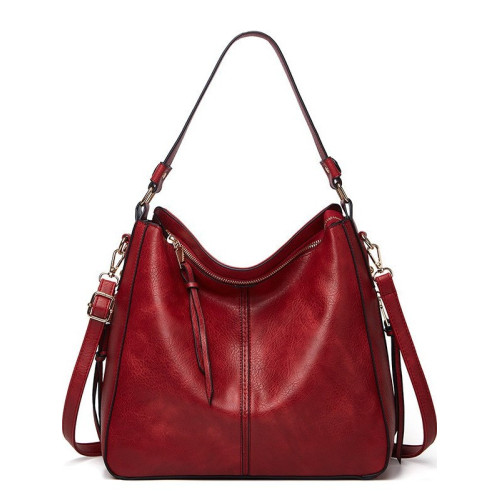 復古時尚大容量簡約油蠟皮腋下托特包慵懶休閒通勤百搭單肩斜後後背包 復古時尚大容量簡約油蠟皮腋下托特包慵懶休閒通勤百搭單肩斜後後背包