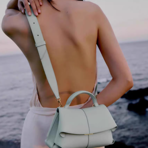 真皮包包女新款時尚單肩手提包女包微笑包歐美風2025時尚高級輕奢