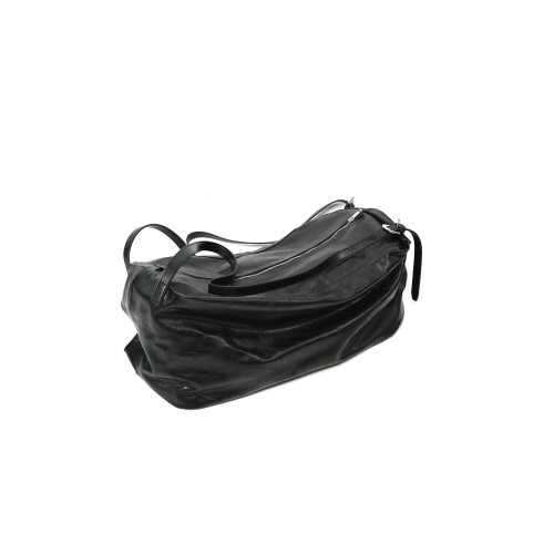 VOWPROGRESS肌理啞亮波紋油蠟皮FamliyBag大容量斜後後背包單肩手提包