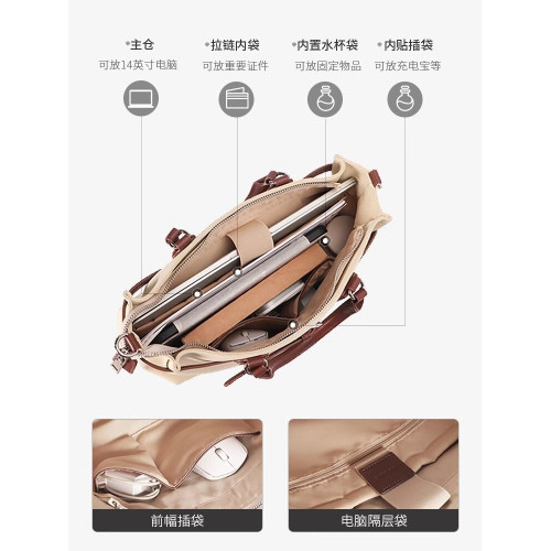 兩用大容量學生雙肩後後背包女新款高級手提電腦包通勤單肩斜背托特包