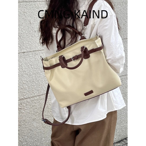 兩用大容量學生雙肩後後背包女新款高級手提電腦包通勤單肩斜背托特包