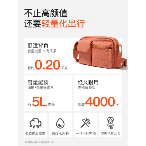 Fouvor火狐2025新款牛津布單肩包女大容量斜後後背包休閒通勤小方包