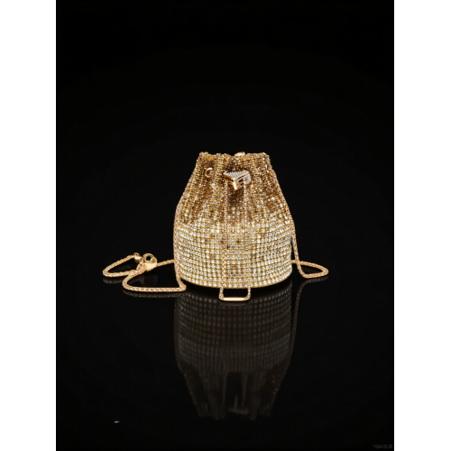 夜玥2026新款高級感精緻小衆閃亮水鑽迷你水桶包包女士名媛晚宴包 夜玥2026新款高級感精緻小衆閃亮水鑽迷你水桶包包女士名媛晚宴包