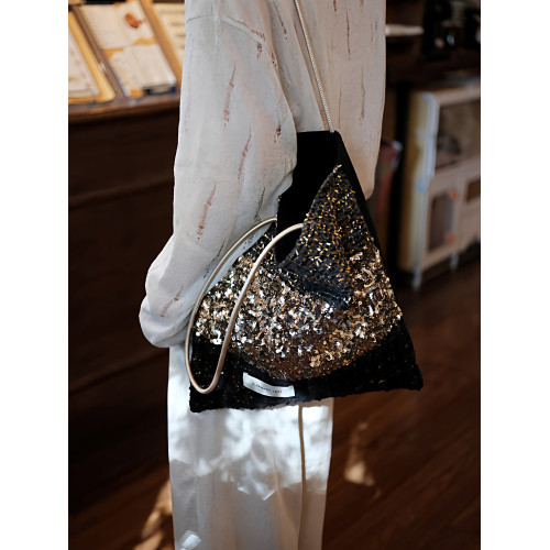 小衆設計輕奢高級感亮片單肩帆布手提袋通勤女包秋冬托特包包女款