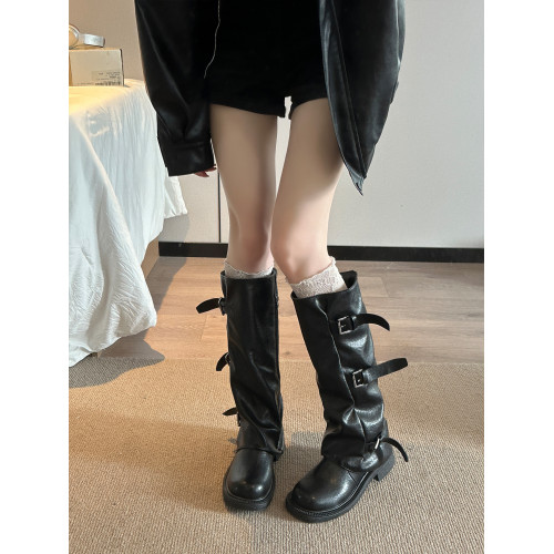 英倫風長筒靴女2026秋冬新款顯瘦厚底高筒美拉德堆堆靴褲琯騎士靴 英倫風長筒靴女2026秋冬新款顯瘦厚底高筒美拉德堆堆靴褲琯騎士靴