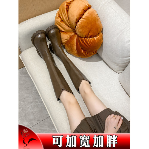 長筒靴女粗腿適合胖妹妹大筒圍女靴大碼41一43大腿圍騎士靴不過膝