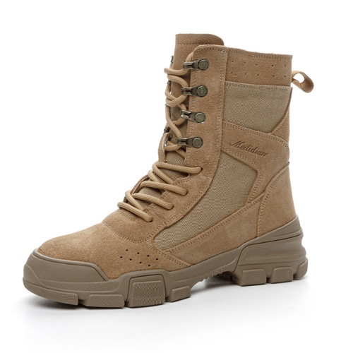 帆布馬丁靴女2026新款夏季薄款復古戶外登山鞋沙漠靴真皮厚底短靴