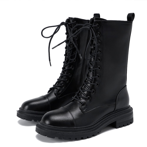 厚底馬丁靴女英倫風瘦瘦靴2025年新款春秋單靴騎士靴爆款短靴子女