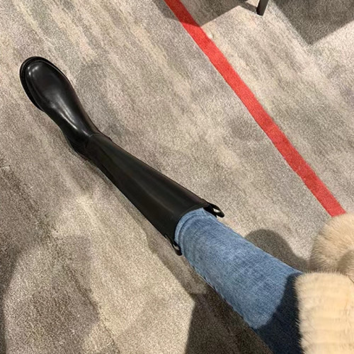 巨好看平底長筒靴女2025新款秋冬腿粗高筒切爾西騎士長靴子不過膝 巨好看平底長筒靴女2025新款秋冬腿粗高筒切爾西騎士長靴子不過膝