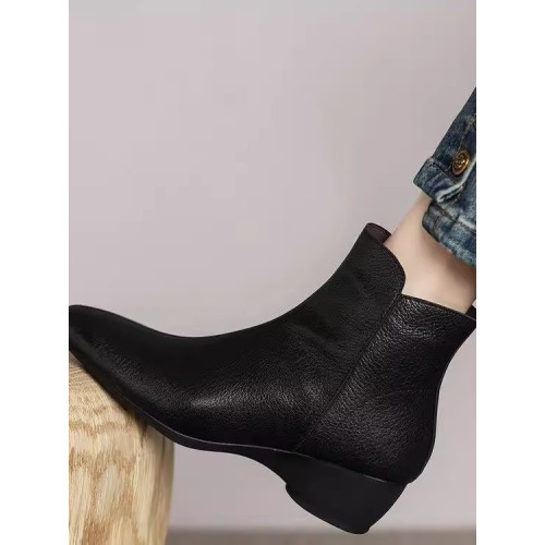 品牌真皮雪地靴女冬2026年新款坡跟短靴加絨加厚切爾西保暖大棉鞋 品牌真皮雪地靴女冬2026年新款坡跟短靴加絨加厚切爾西保暖大棉鞋