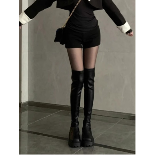 美啦公主方糖過膝長靴女款2025年新款秋冬加絨筒圍顯瘦彈力騎士靴 美啦公主方糖過膝長靴女款2025年新款秋冬加絨筒圍顯瘦彈力騎士靴