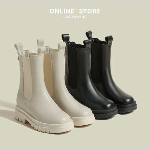 小碼313233小個子內增高馬丁靴女2026新款英倫風冬季菸筒靴中筒靴