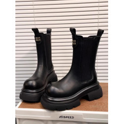 真皮百搭菸筒靴女2025新款爆款顯瘦中筒靴子增高厚底短靴秋冬加絨