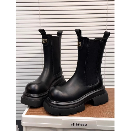 真皮百搭菸筒靴女2025新款爆款顯瘦中筒靴子增高厚底短靴秋冬加絨