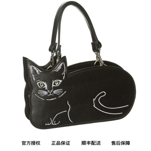Stereoman 歐洲Banned官方授權暗黑哥特Lolita貓咪單肩斜後後背包