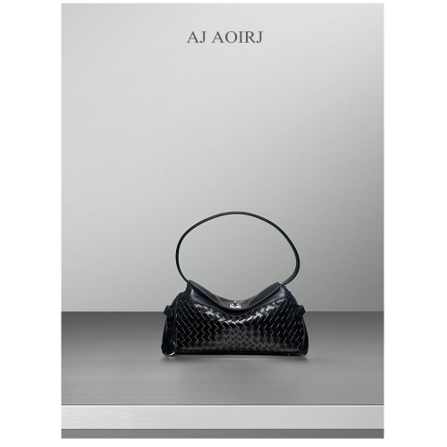 【AJ AOIRJ】小衆設計手工編織牛皮餃子包休閒百搭單肩斜背腋下包