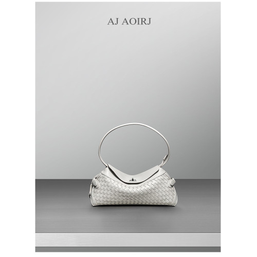 【AJ AOIRJ】小衆設計手工編織牛皮餃子包休閒百搭單肩斜背腋下包