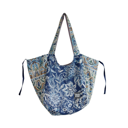 housedesign原創2026休閒復古大容量托特包小衆單肩輕便印花大包