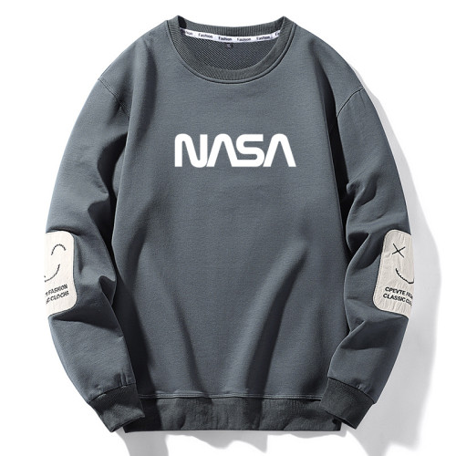 2025新款笑臉帥氣紅色韓版潮流衛衣男外套打底衫秋衣男裝時尚上衣