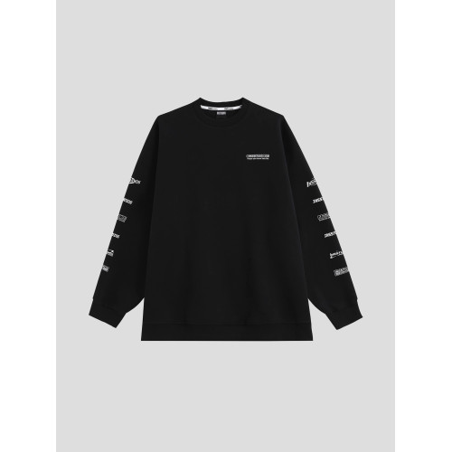 INSstudios 國潮牌情侶美式字母排版印花圓領衛衣寬鬆長袖男