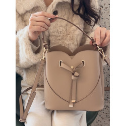 新款日系女包包單肩包水桶包小衆蝴蝶結手拎包百搭斜背休閒手提包