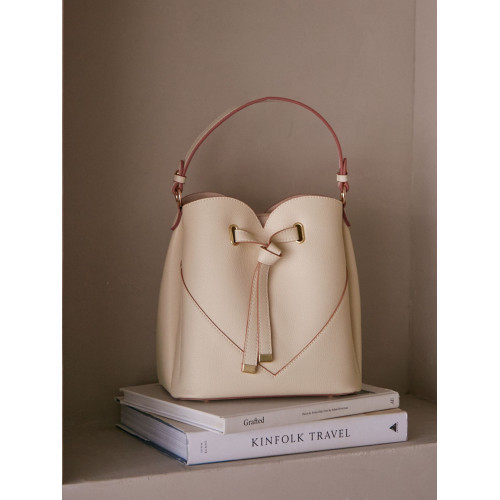 新款日系女包包單肩包水桶包小衆蝴蝶結手拎包百搭斜背休閒手提包