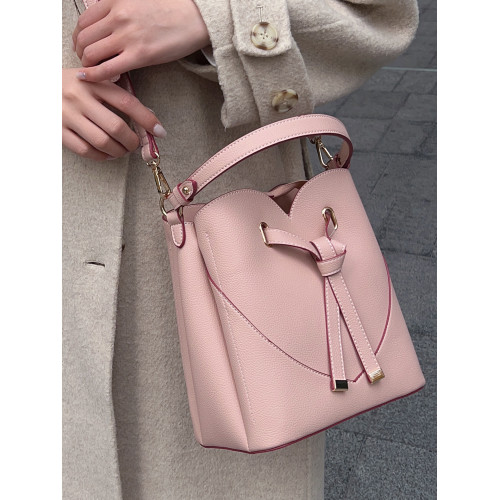 新款日系女包包單肩包水桶包小衆蝴蝶結手拎包百搭斜背休閒手提包