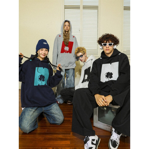 蔣依依同款MANYSTON美式高街情侶裝衛衣春秋季潮牌黑色連帽外套男 蔣依依同款MANYSTON美式高街情侶裝衛衣春秋季潮牌黑色連帽外套男