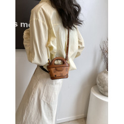 高級感印花迷你小熊手拎菜籃子包包女2024新款時尚洋氣公主水桶包