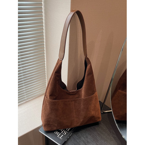 磨砂簡約大容量包包女2026春夏新款單肩包時尚洋氣通勤復古水桶包