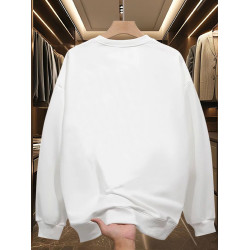 國潮牌衛衣男2026新款春秋薄款寬鬆圓領休閒加絨美式痞帥男裝外套