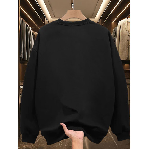 國潮牌衛衣男2026新款春秋薄款寬鬆圓領休閒加絨美式痞帥男裝外套