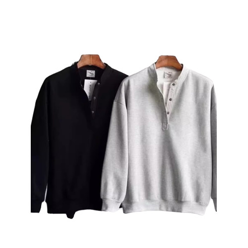 日系復古秋冬男士亨利領長袖打底衫休閒寬鬆套頭衛衣加厚大碼男潮 日系復古秋冬男士亨利領長袖打底衫休閒寬鬆套頭衛衣加厚大碼男潮