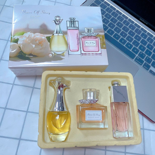 花之物語新款女士香水三件套盒禮盒裝香氛香水