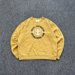      秋冬大碼圓領加絨衛衣休閒寬鬆套頭上衣