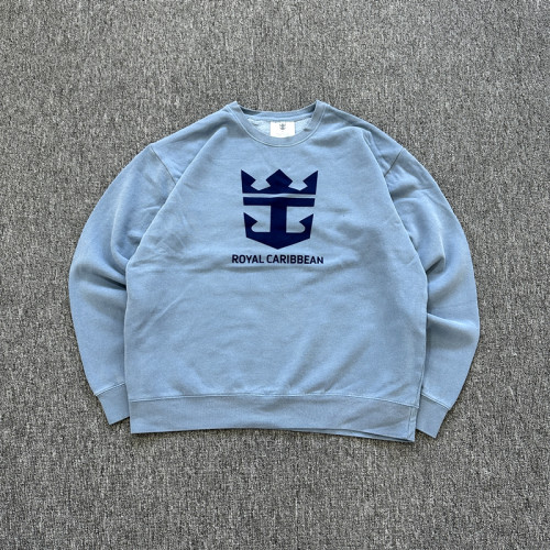      秋冬大碼圓領加絨衛衣休閒寬鬆套頭上衣