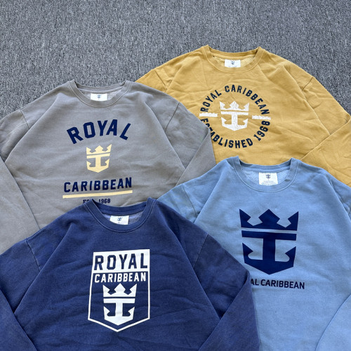      秋冬大碼圓領加絨衛衣休閒寬鬆套頭上衣