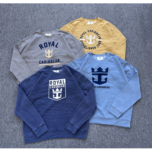      秋冬大碼圓領加絨衛衣休閒寬鬆套頭上衣