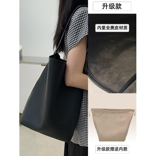 軟皮水桶包包女大容量真皮高級感通勤百搭單肩包托特包2026年新款