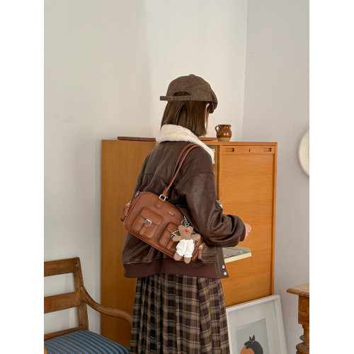 Micocah「巴恩女孩」原創小衆包包新款單肩包保齡球包復古通勤