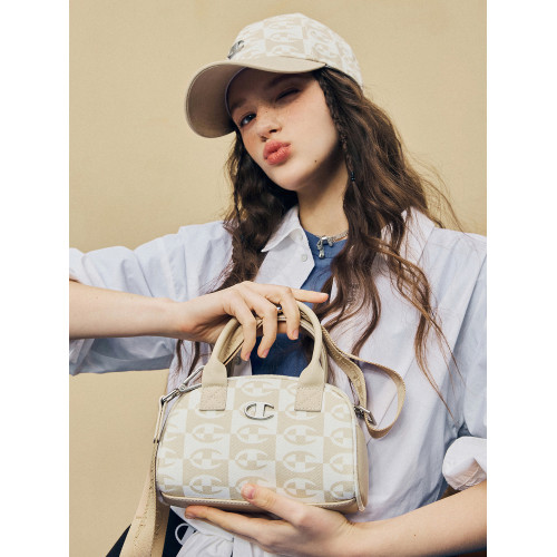 Champion冠軍官方保齡球包女老花單肩手提小拎包斜背通勤波士頓包