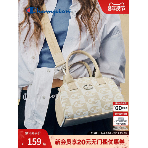 Champion冠軍官方保齡球包女老花單肩手提小拎包斜背通勤波士頓包