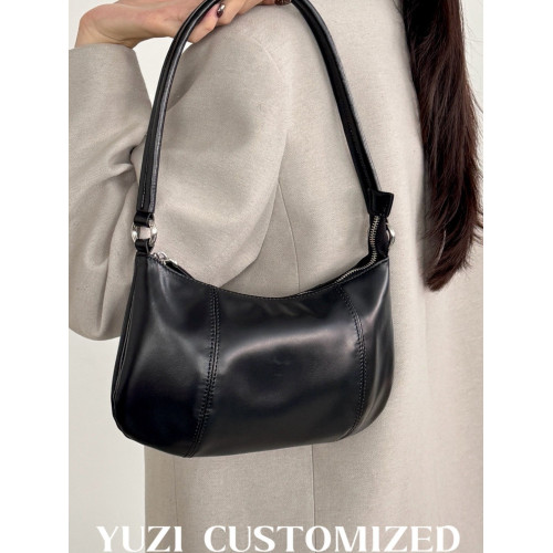 嶼之之之 2025秋冬新磨砂牛皮法式月牙包 輕奢小資新月斜背腋下包 嶼之之之 2025秋冬新磨砂牛皮法式月牙包 輕奢小資新月斜背腋下包