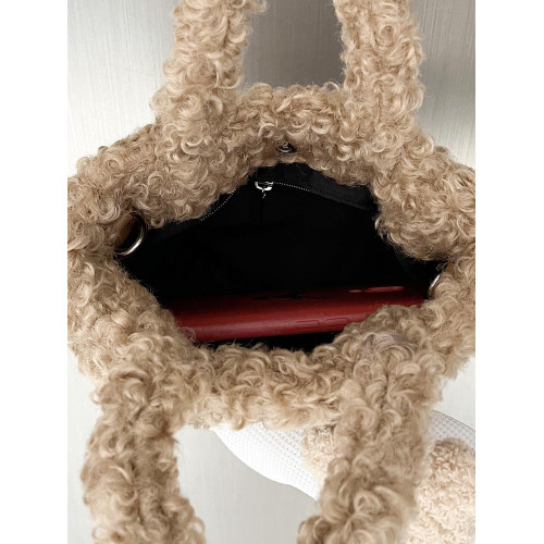 2024新款少女包包羊羔絨毛手提包mini休閒單肩斜背磁釦毛毛小包 2024新款少女包包羊羔絨毛手提包mini休閒單肩斜背磁釦毛毛小包