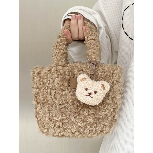 2024新款少女包包羊羔絨毛手提包mini休閒單肩斜背磁釦毛毛小包 2024新款少女包包羊羔絨毛手提包mini休閒單肩斜背磁釦毛毛小包