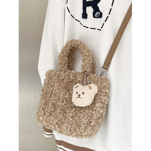 2024新款少女包包羊羔絨毛手提包mini休閒單肩斜背磁釦毛毛小包 2024新款少女包包羊羔絨毛手提包mini休閒單肩斜背磁釦毛毛小包