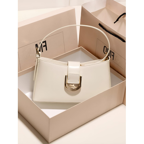 高級感輕奢小衆白色鏈條腋下包包女士2026新款單肩斜背法棍包秋冬 高級感輕奢小衆白色鏈條腋下包包女士2026新款單肩斜背法棍包秋冬